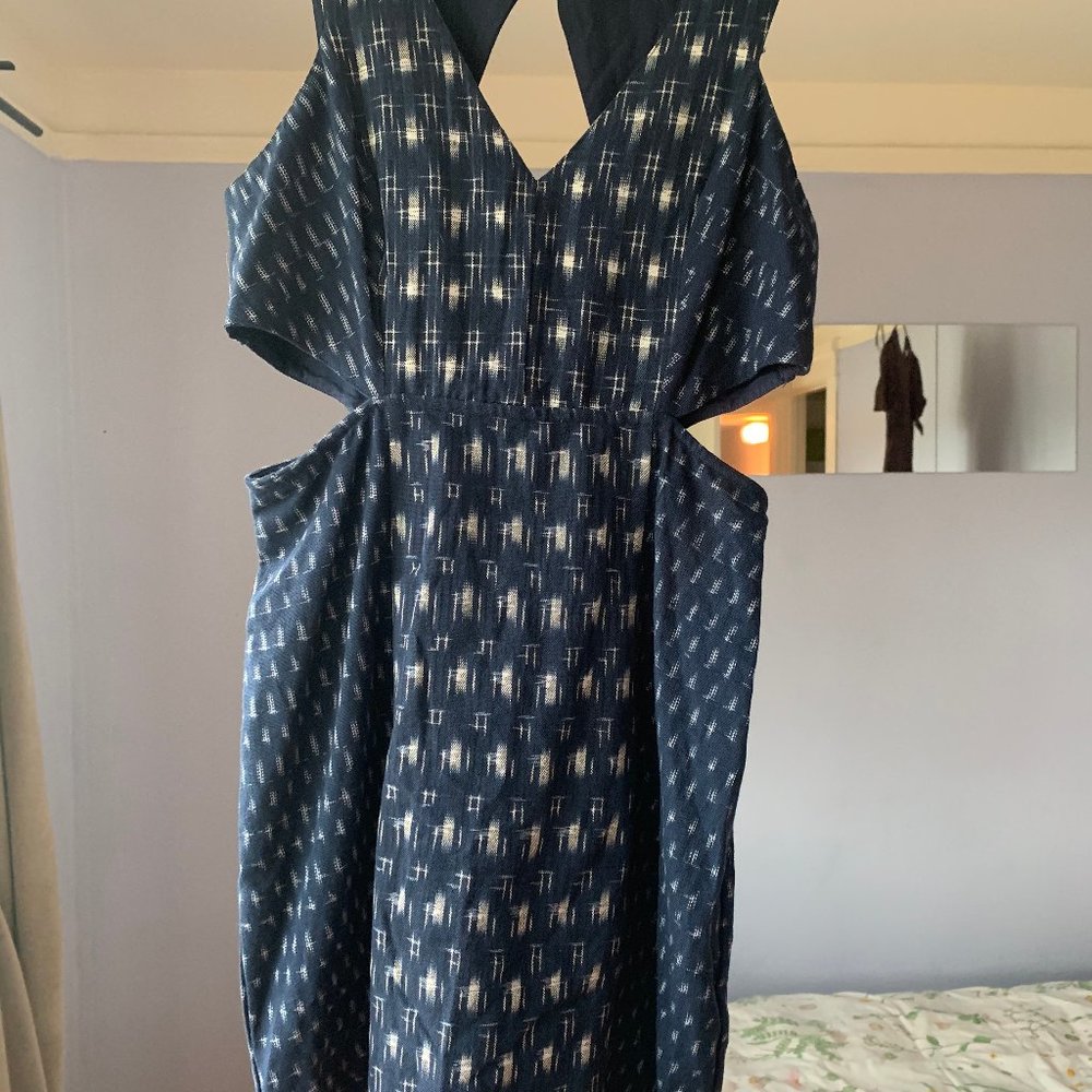 Blue dress with cutouts